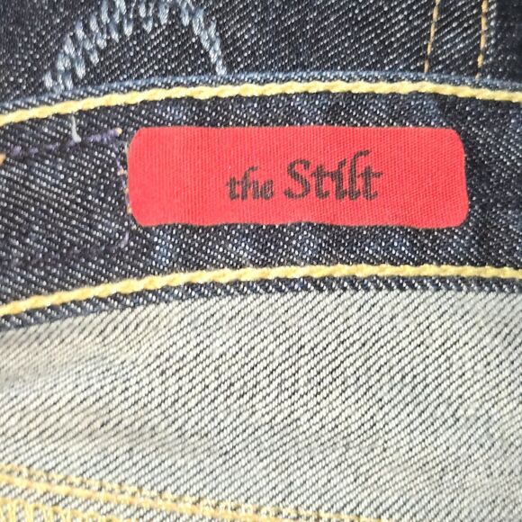 Andriano Goldschmied The Stilt Jeans Size 28 Cigarette Leg Dark Wash Stretch - Picture 8 of 11